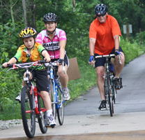 Family of bicyclists